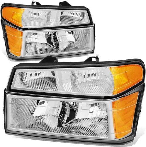 Auto Dynasty 4 piezas de conjunto de faros y lámparas de parachoques compatibles con Chevy Colorado GMC Canyon 2004-2012 Isuzu i-290 i-370 2007-2008