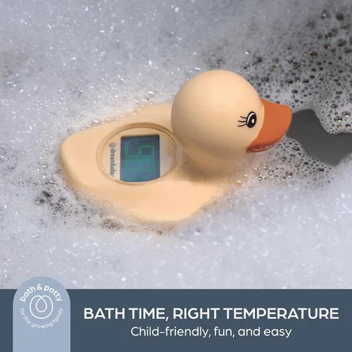 Miniatura 2 de Dreambaby Duck - Termómetro de baño recargable USB para bebé, lectura instantánea, habitación digital y bañera de bebé, juguete flotante divertido