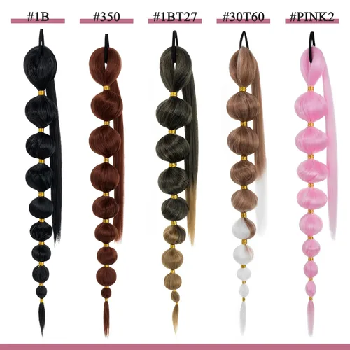 Miniatura 7 de Benehair Extensión de cola de caballo con cordón, 24 pulgadas de largo, pelo sintético lacio, extensiones de cabello de cola de caballo con clip