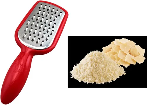 Miniatura 9 de Mini rallador de acero inoxidable para queso, ajo, nuez moscada, chocolate, 5 pulgadas, sin BPA Rojo