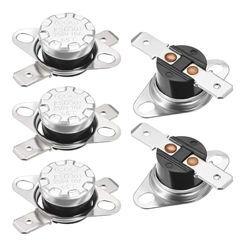 Miniatura 9 de uxcell KSD301 Termostato 32.0 °F/32 ° F 10 A Normalmente Cerrado N.C Ajuste Snap Disc Interruptor de temperatura para microondas, horno, cafeteras 2