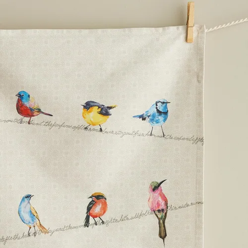 Miniatura 9 de Maison d' Hermine - Juego de 2 paños de cocina, multiusos, 100% de algodón, suave y absorbente, trapo de cocina, toalla de bar, Birdies On Wire