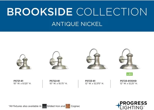 Miniatura 2 de Progress Lighting P5721-14 Brookside Outdoor, 8 pulgadas de ancho x 9-3/4 pulgadas de alto, marrón