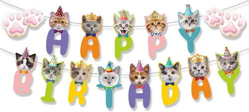 Miniatura 13 de Cartel de feliz cumpleaños de perro azul con estampado de pata de perro, decoración de fiesta de cumpleaños de perro, fiesta temática de baby