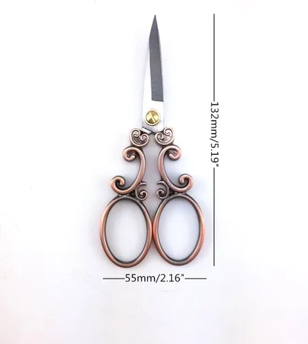 Miniatura 2 de yueton Tijeras de bordado de costura de estilo europeo vintage (cobre)