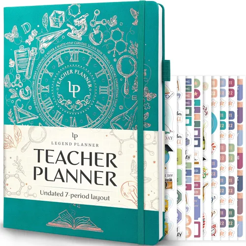 Miniatura 7 de Planificador para Maestros Legend – Libro de Planes de Lecciones Sin Fecha para Maestros con Calendarios Semanales y Mensuales - Organización