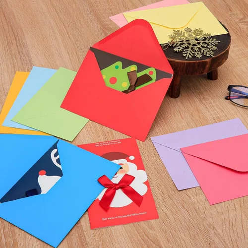 Miniatura 3 de Paquete de 100 sobres de 4 x 6, sobres de color A4 con solapa de contorno para invitaciones de compromiso, invitaciones de boda, anuncios, baby