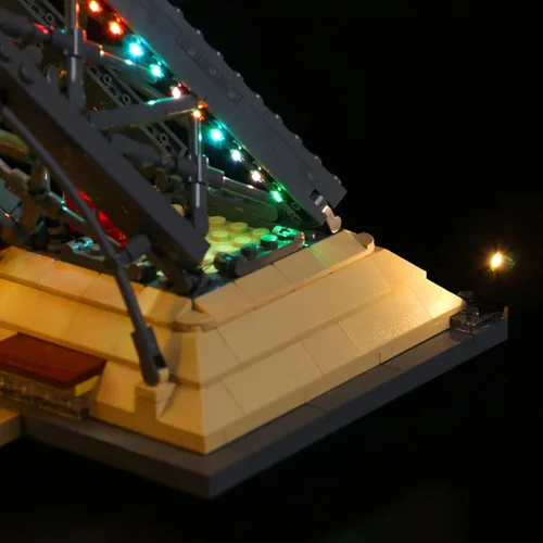 Miniatura 6 de VONADO Kit de iluminación LED compatible con el set de la Torre Eiffel de Lego 10307, iluminación de construcción DIY con control remoto compatible