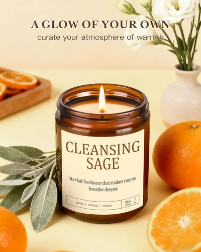 Miniatura 5 de Paquete de 4 velas perfumadas para el hogar: velas de soja para mujeres, juego de velas de aromaterapia de hasta 200 horas, juego de velas en tarro