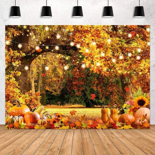 Miniatura 8 de Avezano Telón de fondo de otoño para fotografía, bosque, hojas de arce, paisaje, día de Acción de Gracias, fondo fotográfico para niños, retratos