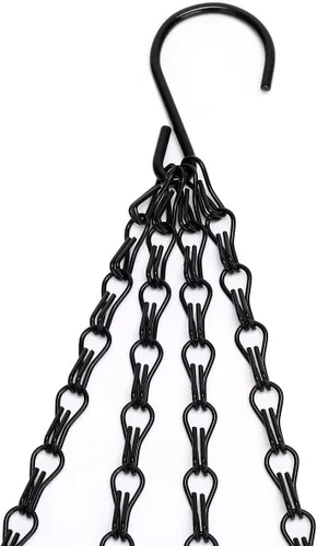 Miniatura 2 de Heybe Cadena de cesta colgante de 16 pulgadas con ganchos para macetas, comederos de pájaros, linternas y más