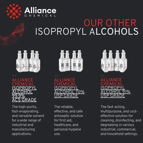 Miniatura 5 de Alcohol isopropílico 99% - Botella de 1 cuarto de galón - Alcohol concentrado de alta pureza para una limpieza eficaz - Secado rápido, IPA de origen