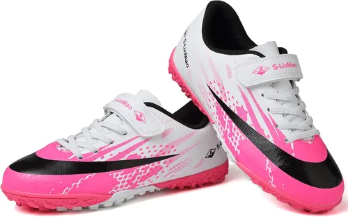 CBUSTER Zapatos de fútbol para niños y niñas, zapatos deportivos para interiores y exteriores