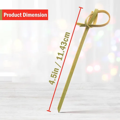 Miniatura 4 de Perfectware - Palillos de nudo de bambú BambooKnot4-300ct 4" (paquete de 300)