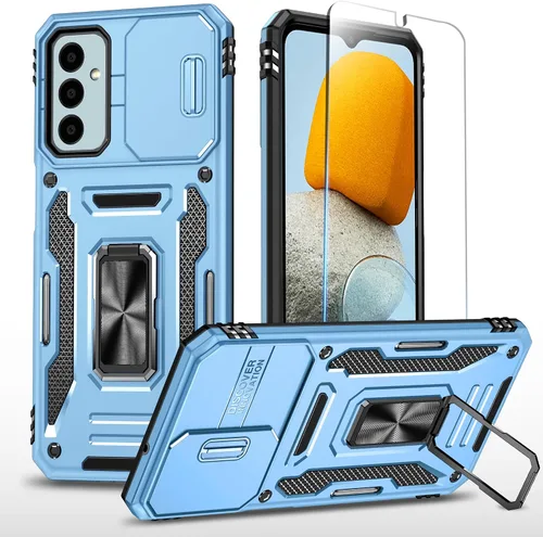 Miniatura 30 de SunStory Funda compatible con Samsung Galaxy A17 5G con protector de pantalla HD, cubierta de cámara deslizante y soporte de anillo giratorio, a
