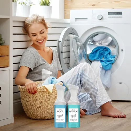 Miniatura 7 de Botella dispensadora de detergente para ropa 53oz con etiqueta, paquete de 4 dispensadores de detergente líquido, dispensador de detergente