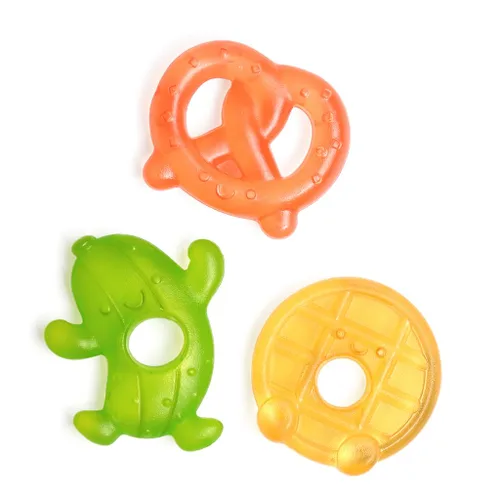 Miniatura 7 de Itzy Ritzy Mordedores rellenos de agua, enfriadores fríos con textura en ambos lados para masajear encías doloridas y dientes emergentes, se pueden