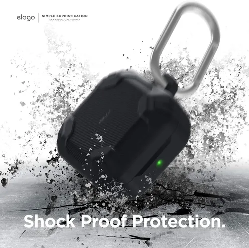 Miniatura 4 de elago Funda Armor para Samsung Galaxy Buds (FE, 2, 2 Pro, Pro, Live) (negro)