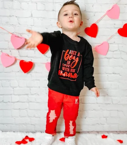Miniatura 50 de Mameluco de manga larga con estampado de corazón para el día de San Valentín, recién nacido, para bebés, niños y niñas