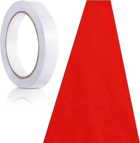 Miniatura 8 de Preboun Alfombra roja de 2.6 x 30 pies para fiesta, alfombra de pasillo de 120 GSM con cinta de fieltro para Halloween, Navidad, Acción de Gracias