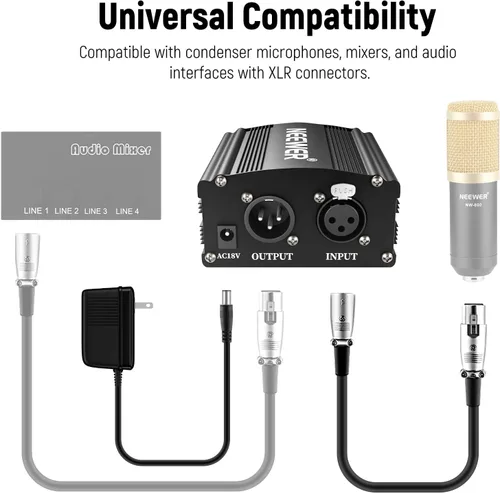 Miniatura 6 de Kit de alimentación Neewer 48 V Phantom Power de 1 canal