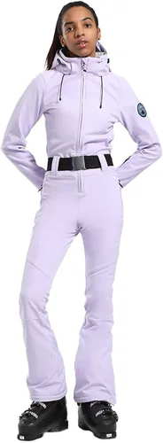 GSOU SNOW Traje de esquí para mujer, traje de nieve delgado de una pieza, chaqueta de nieve, impermeable, resistente al viento, deportes al aire