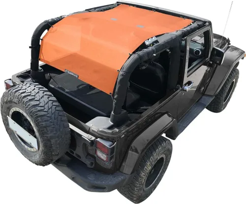 Miniatura 69 de Shadeidea JK - Parasol superior compatible con Jeep Wrangler JKU, cubierta de techo de malla suave (2007-2018) - Bloqueador de ruido de viento UV