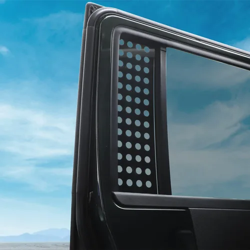 Miniatura 6 de Hoolcar Adhesivos para ventana de puerta trasera, cubierta de panel de vidrio de aleación de aluminio para Jeep Wrangler JKU 2007-2017, 4 puertas