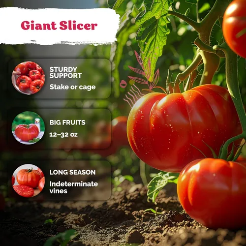 Miniatura 4 de KVITER 325 semillas de tomates gigantes (Solanum lycopersicum) – Filete de ternera paquetes de semillas de tomate – Tomates tradicionales – Semillas