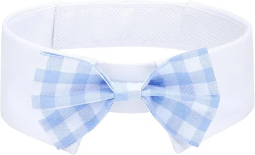 Miniatura 37 de Collar de esmoquin con moño para perro Segarty - Corbatín negro con corbata de cuello ajustable y hecha a mano en blanco para gatos y perros machos