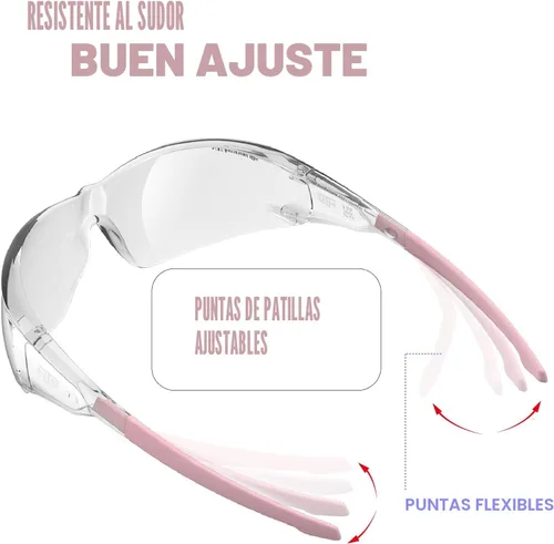 Miniatura 8 de HTS HUNTERSKY ANSI Z87.1 Gafas de seguridad antivaho envolventes transparentes, gafas de laboratorio para pickleball y química con resistencia a