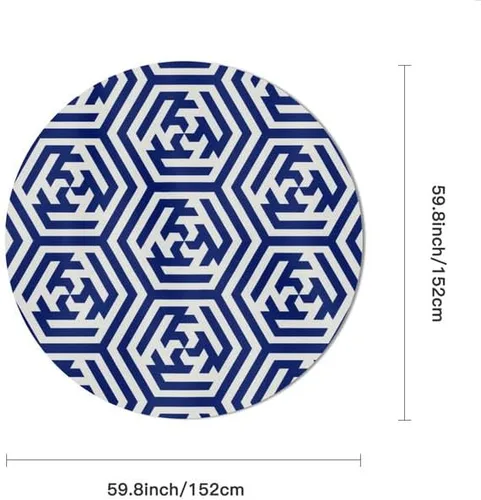 Miniatura 2 de Minimalist Round Tablecloth Cute Table Cloth Decor Washable Table Cover with Wrinkle Resistant for Home Kitchen Dining Room Picnic Camping Party
