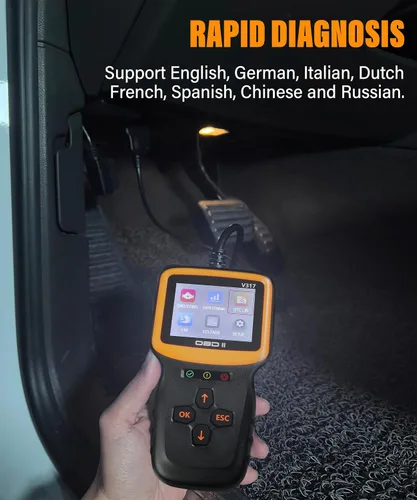 Miniatura 6 de YAKEFLY Herramienta de diagnóstico con escáner OBD2, lector de códigos OBD2 para auto, lector de códigos de fallas del motor, herramienta de escaneo