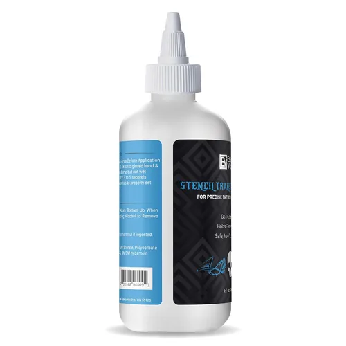 Miniatura 3 de Essential Values Solución de gel de transferencia de tatuajes (8 onzas líquidas) para plantillas afiladas, oscuras y limpias, líquido