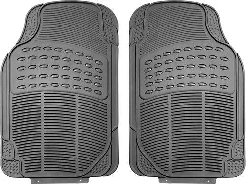 Miniatura 14 de FH Group Alfombrillas para Piso de Automóvil - Alfombrillas de Piso de Goma Resistente para Automóviles, Ajuste Universal Juego Completo, Gris