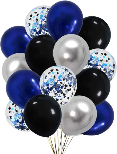 Miniatura 8 de We Moment Globos negros de 12 pulgadas color verde oscuro y dorado metálico cromado con globos de confeti, para baby shower, decoración de fiesta