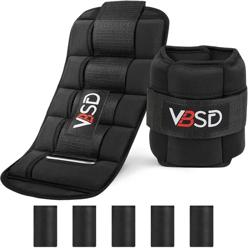 Miniatura 13 de VBSD Pesas de tobillo ajustables para hombres y mujeres, 2, 4, 6, 8, 10 libras, 1 par de correas de peso para piernas, juego de pesas de tobillo