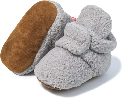 Miniatura 214 de Sawimlgy - Botines de algodón antideslizantes para recién nacido, con agarre, para cuna o para el invierno