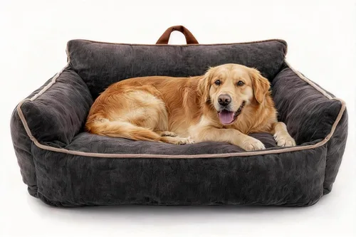 Miniatura 11 de Cama mediana para perro, cama calmante para perros, cama para perros de tamaño mediano, impermeable, M (23.5 x 15.5 x 13.5 pulgadas)