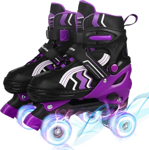 Miniatura 10 de Patines de Ruedas para Niños, 4 Patines de Ruedas Ajustables con Ruedas Iluminadas, Patines de Ruedas para Niñas y Niños, Niños Principiantes