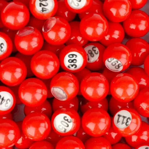 Regal Bingo - Bolas de rifa, bolas rojas de primera calidad con ventana de fácil lectura - 7/8 (0.875) pulgadas - para juegos de grupo grande, noche