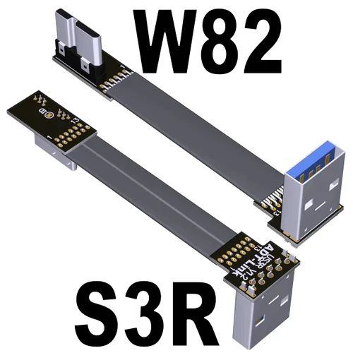 Miniatura 10 de ADT-Link USB 3.0 Tipo A macho a Micro-B Macho Cinta plana EMI Blindaje Cable plano FPC USB 3.0 Micro B Conector de ángulo de 90 grados hacia arriba
