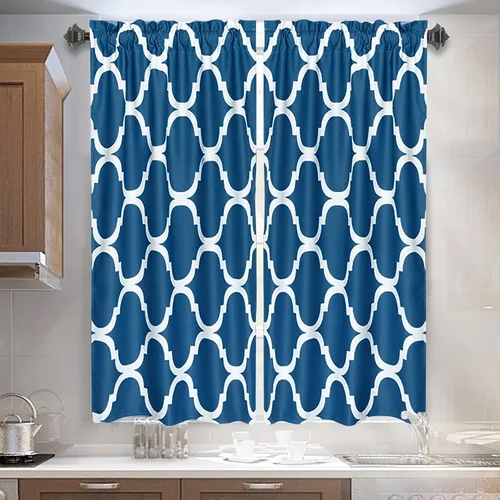 Miniatura 21 de Melodieux - Cortinas de bolsillo de moda marroquí para cocina, cafetería o baño, pequeñas ventanas