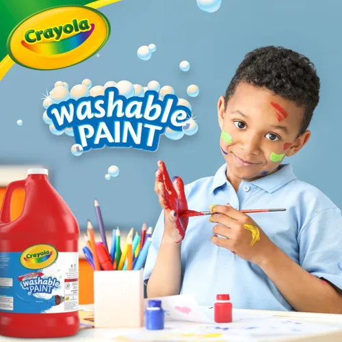 Miniatura 21 de Crayola Pintura lavable para niños, color amarillo (1 galón), suministros de arte y manualidades para niños, no tóxica, a granel