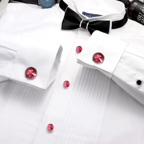 Miniatura 72 de HAWSON Gemelos para hombre con juego de tachuelas de camisa de 4/6 piezas, caja de regalo, joyería para hombre o accesorios para boda, fiesta