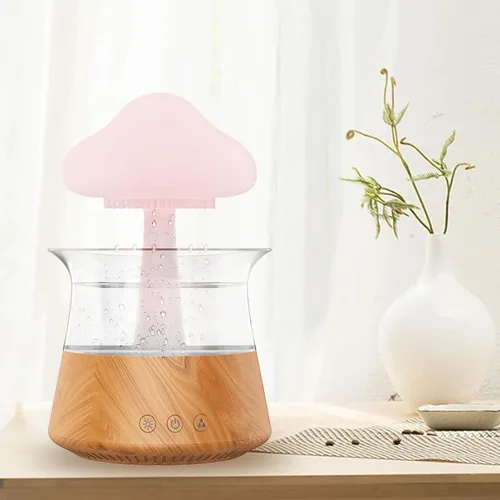 Miniatura 6 de Humidificador de Gota de Agua de Lluvia - Lámpara en Forma de Nube de Hongos, Difusores de Aceite Esencial, Difusores de Aromaterapia de Ruido Grano