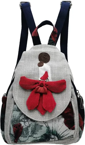 Miniatura 122 de HUANGGUOSHU Mochila de algodón tejida de algodón bohemio con bordado de lona estilo bohemio con múltiples bolsillos retro linda mochila cartera