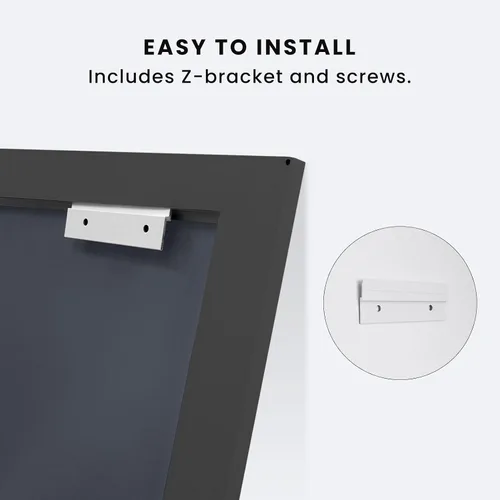 Miniatura 6 de Amorho Espejo de Baño Negro, Espejos de Pared de 24x30 Pulgadas con Marco de Metal Grueso para Sobre el Fregadero, Dormitorio, Sala de Estar