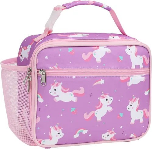 Miniatura 25 de Lonchera Térmica para Niños - Lonchera Reutilizable para Niños con Soporte para Botella de Agua, Bolsa de Almuerzo para Niños Pequeños para Un