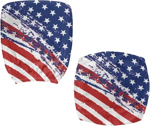 Miniatura 3 de Office Chair Covers with Arms Trendy American Flag Lightweight Computer Chair Slipcover Set of 2 Elastic Fabric Furniture Protector for Swivel